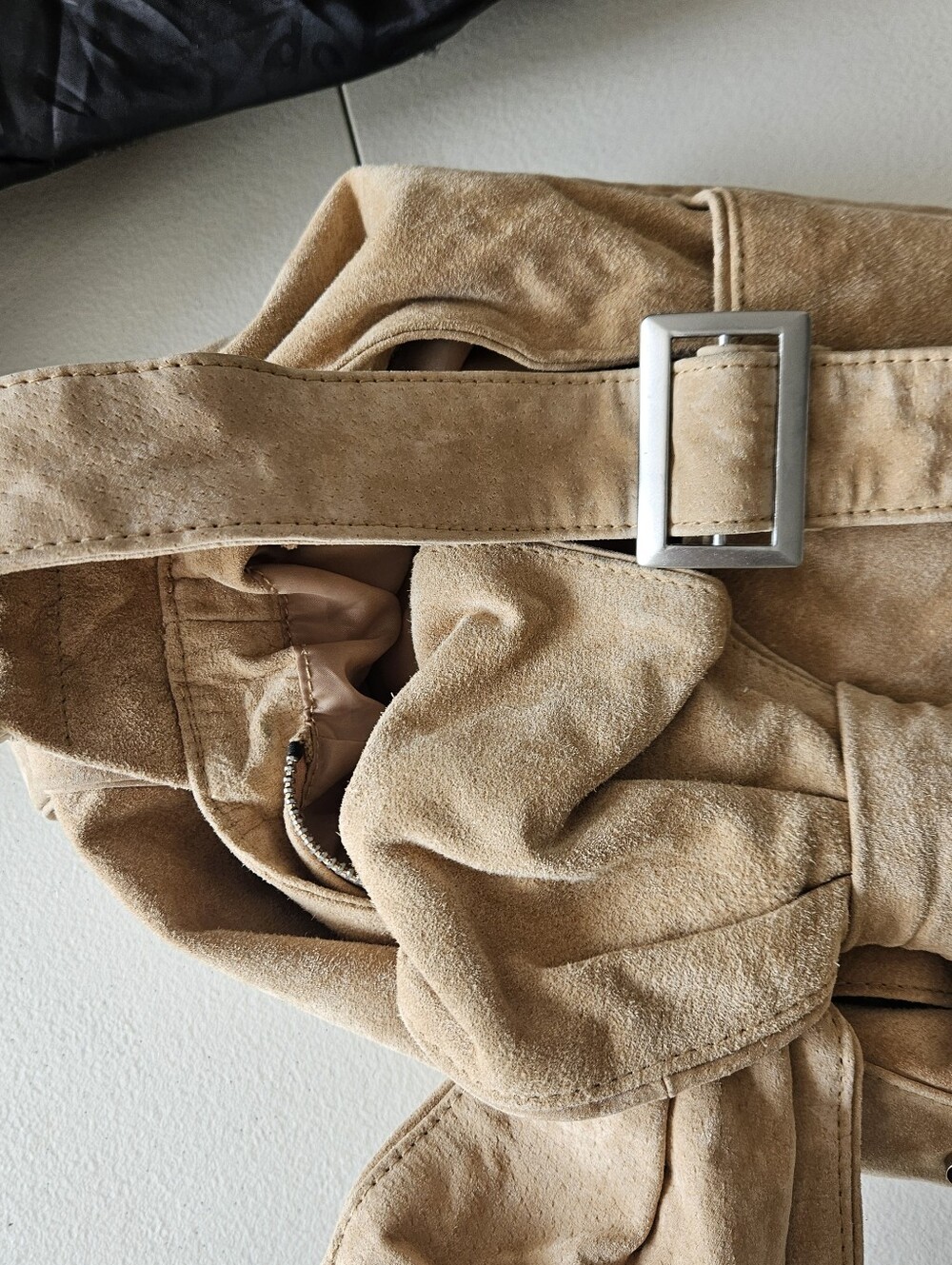 LizDen Vintage Suede Bow Hobo Shoulder Bag, EC - Picture 9 of 13